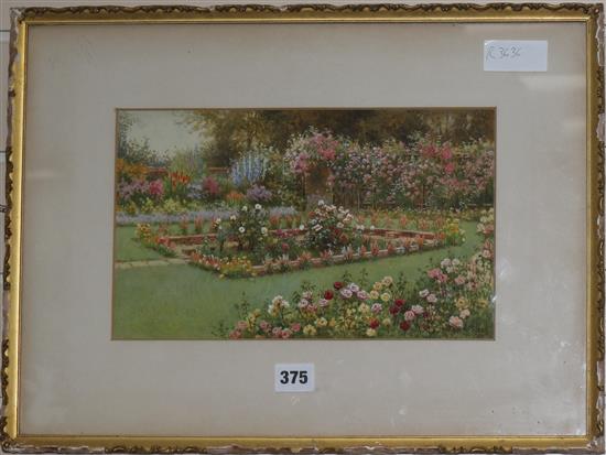 William Affleck The Walled Garden 7 x 12in.